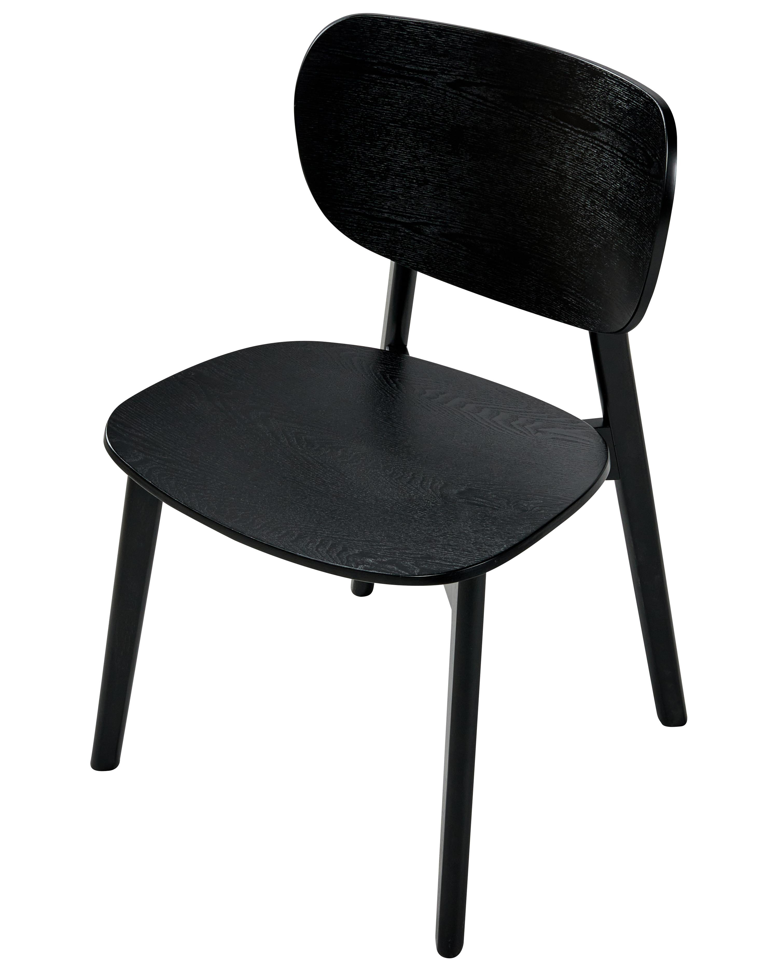 Set van 2 eetkamerstoelen OVERLY Hout Zwart