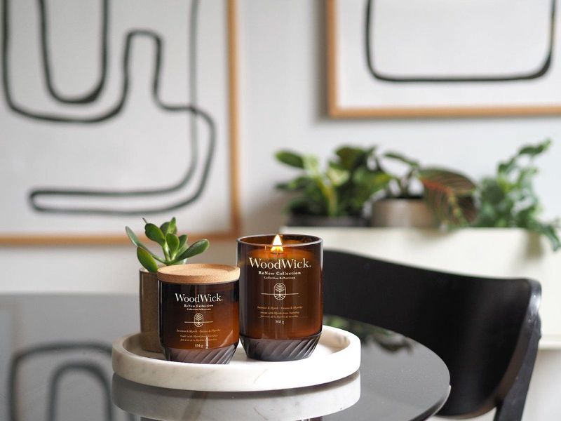 WoodWick - ReNew Candle - Wierook & Myrrhe - Glazen Pot