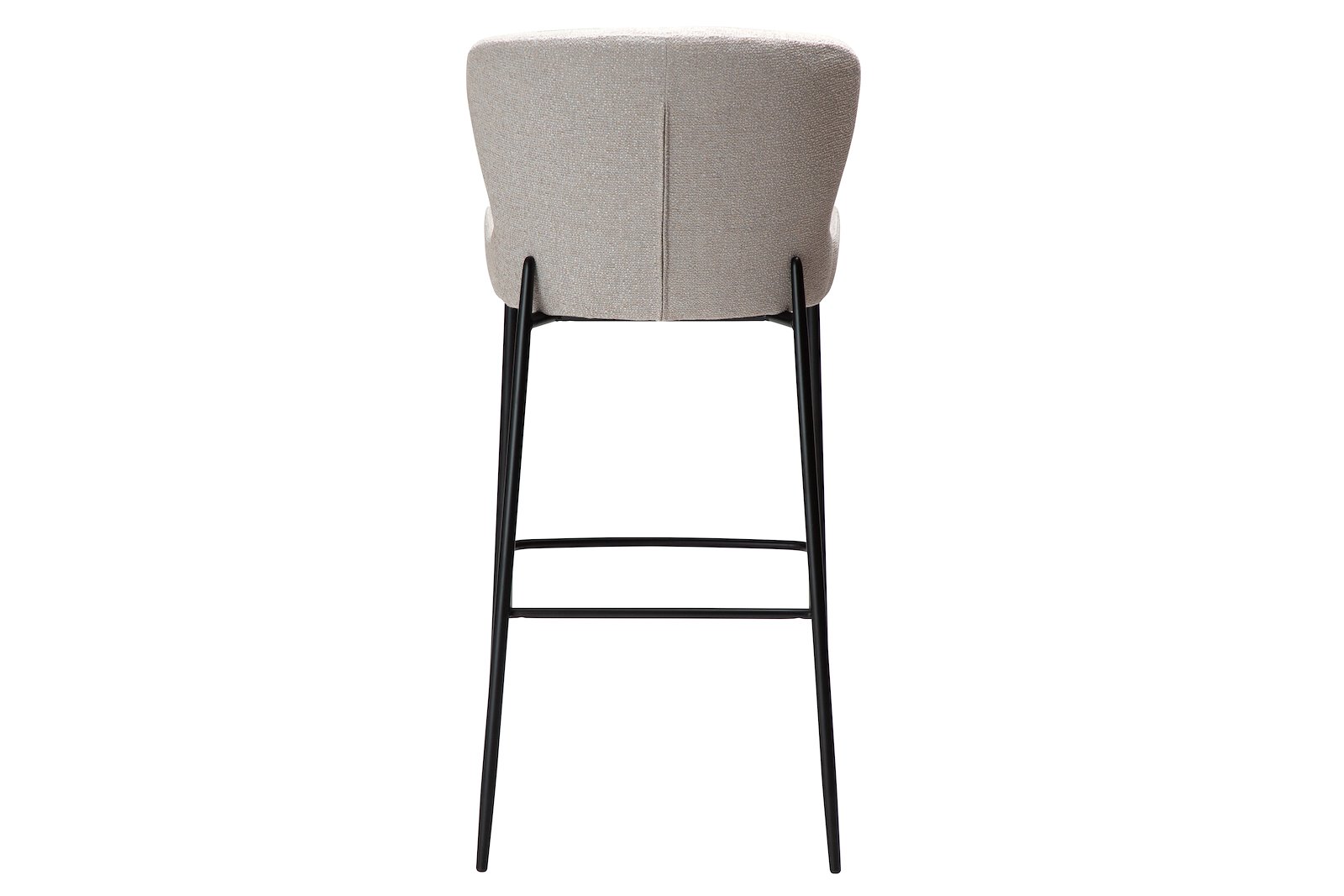 Glam barstol Tekstil Bouclé Cashmere med sorte ben
