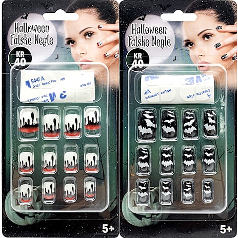 Halloween negle - flere varianter - assorteret