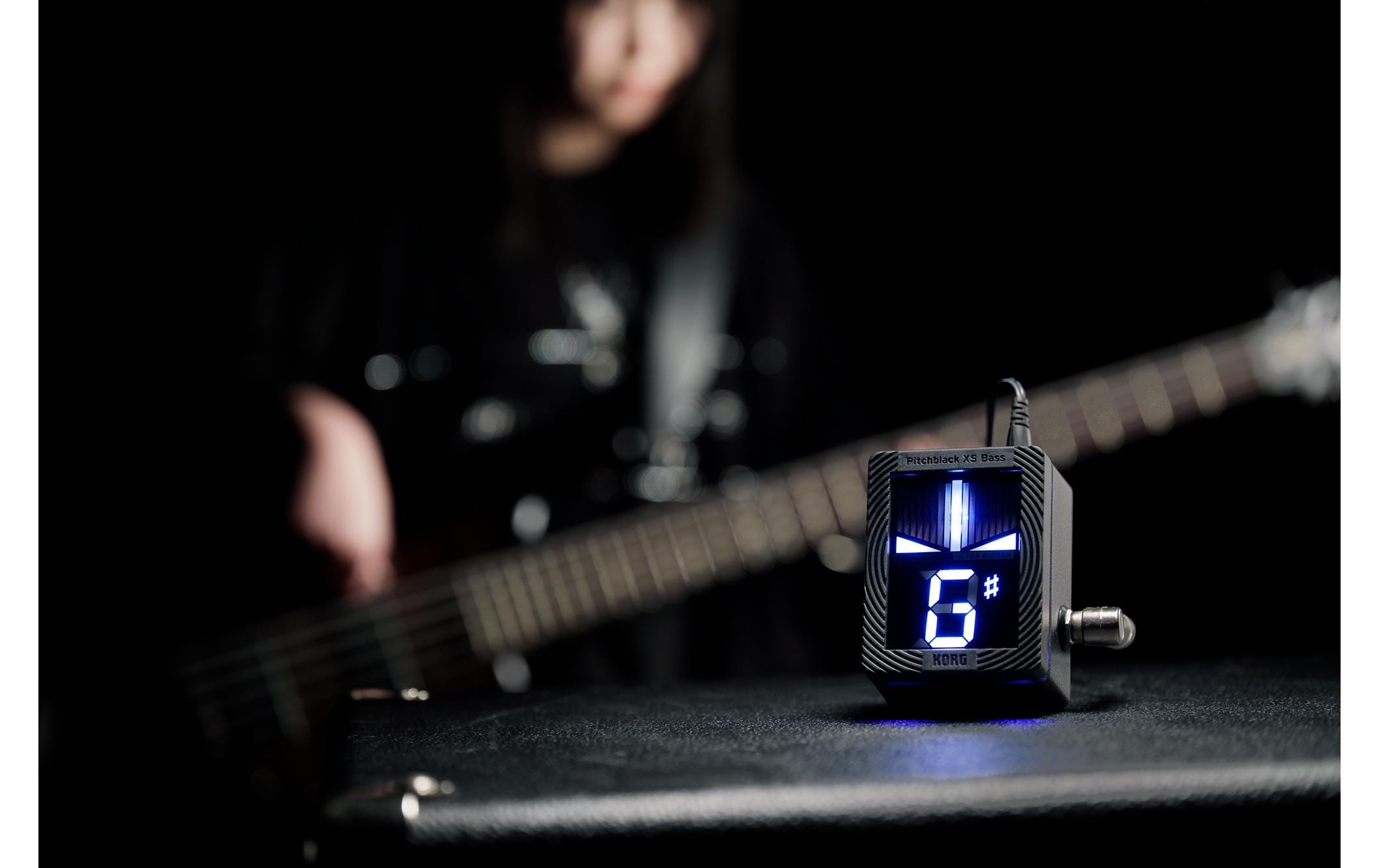 Stimmgerät Pitchblack XS BassPedal-Stimmgerät für Bässe kombiniert mit Display und Fussschalter