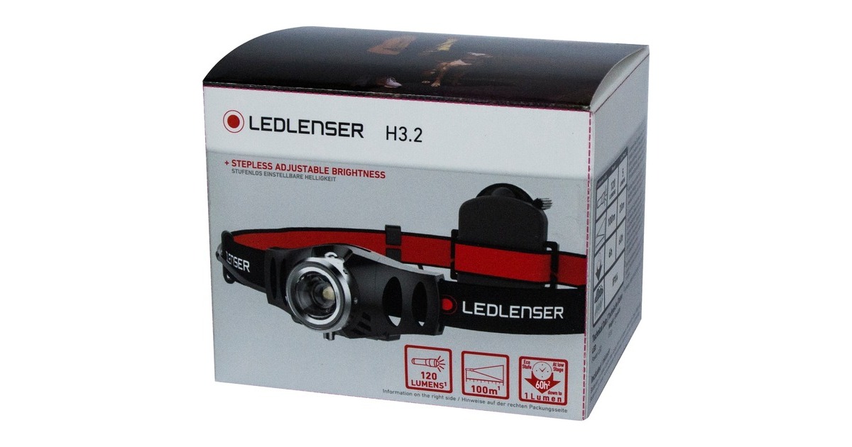 LedlenserHoofdlamp H3.2 ledverlichting  (Zwart/rood)