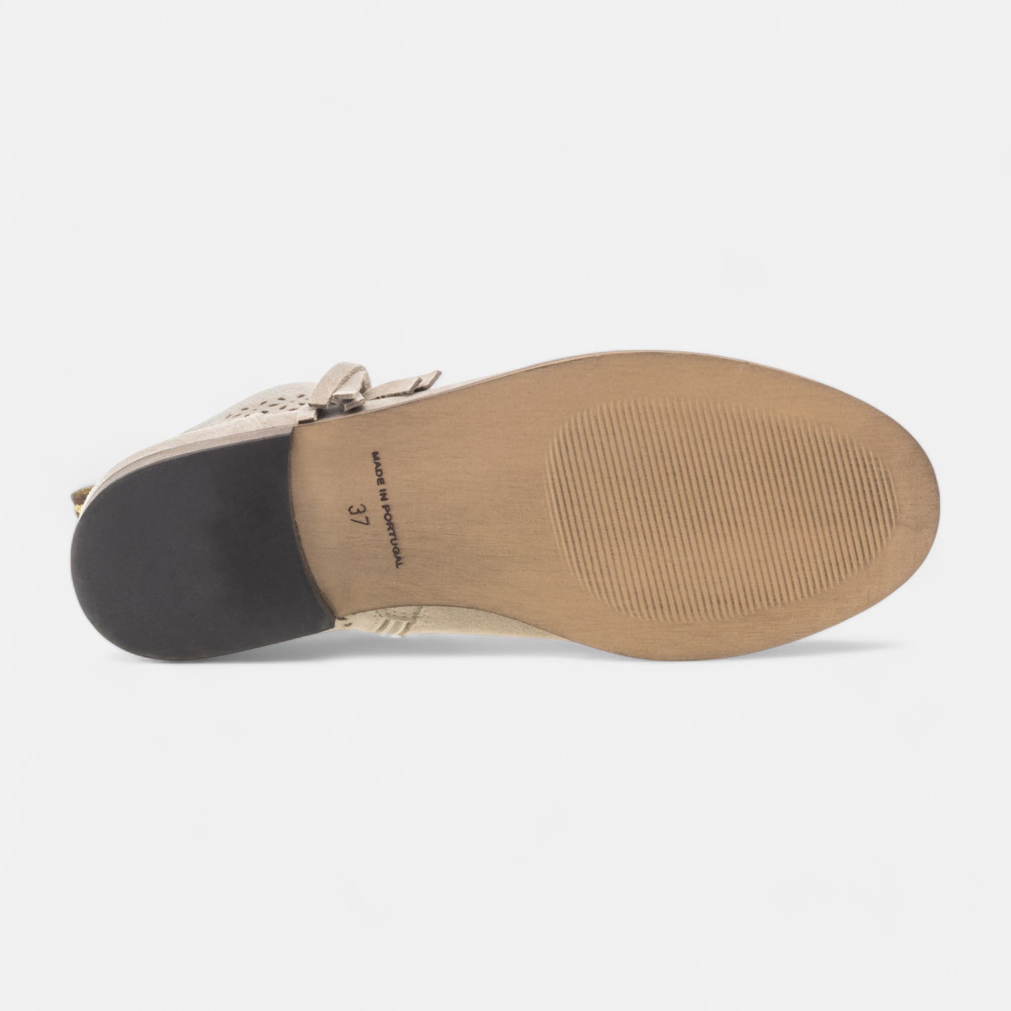 Boots Femme en cuir beige