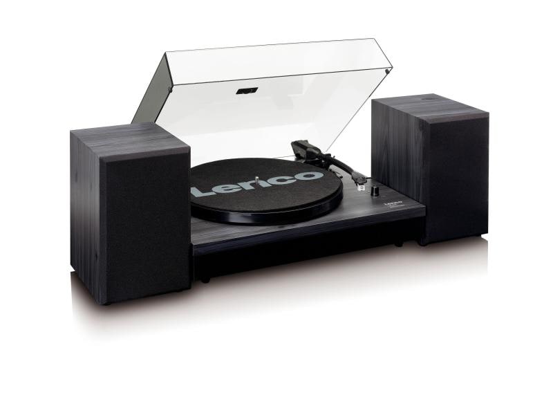 Lenco Musik-System LS-300 Schwarz Plattenspieler mit Bluetooth und Lautsprechern