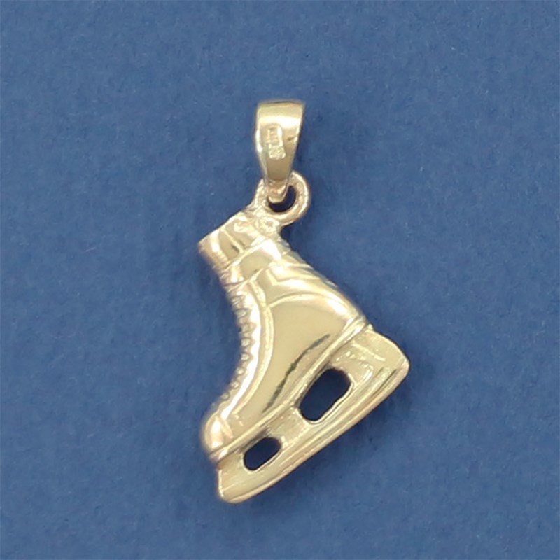 Pendentif patin hockey - Argent massif