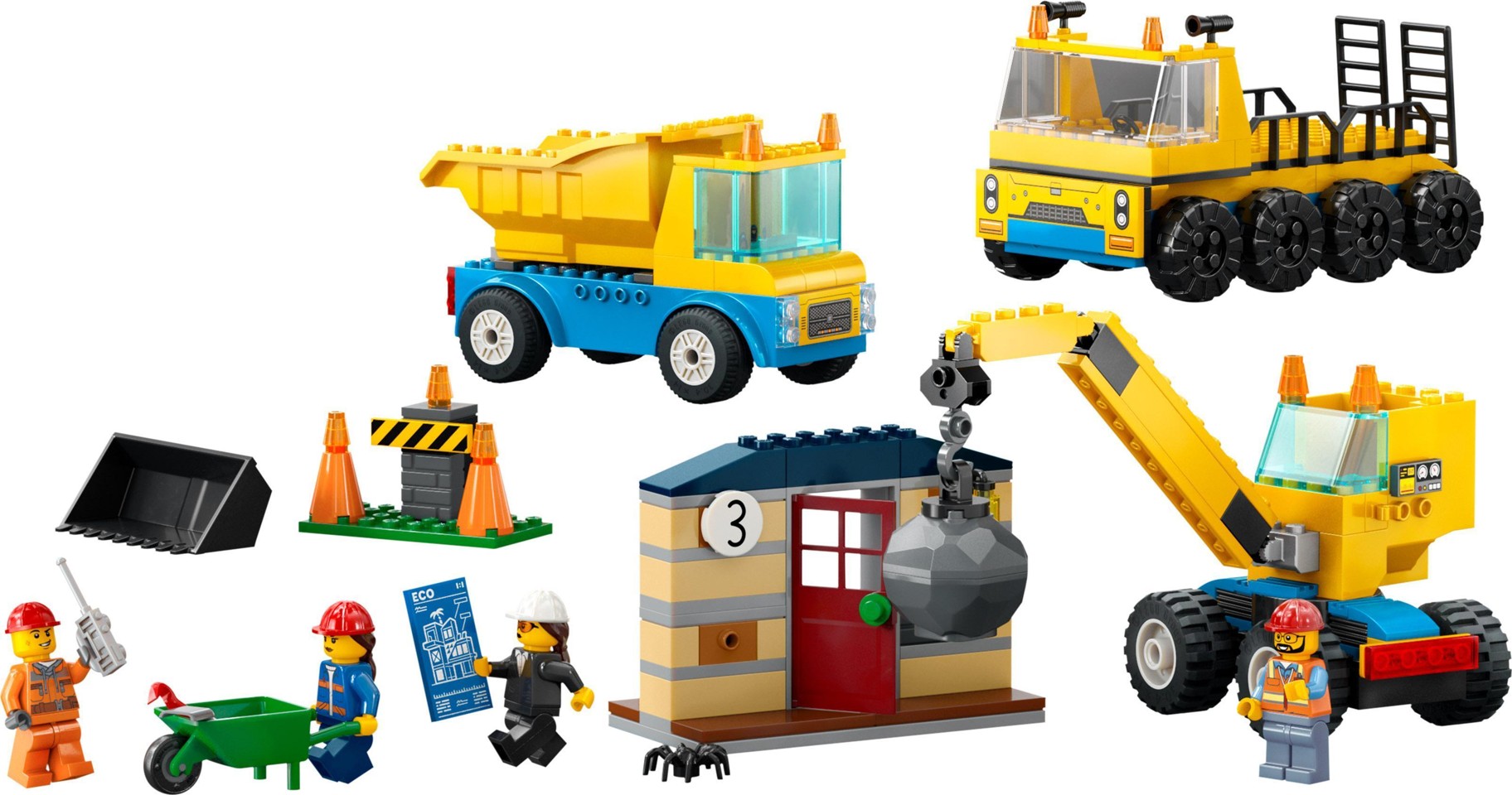 LEGO City - Entreprenørmaskiner og nedrivningskran (60391)