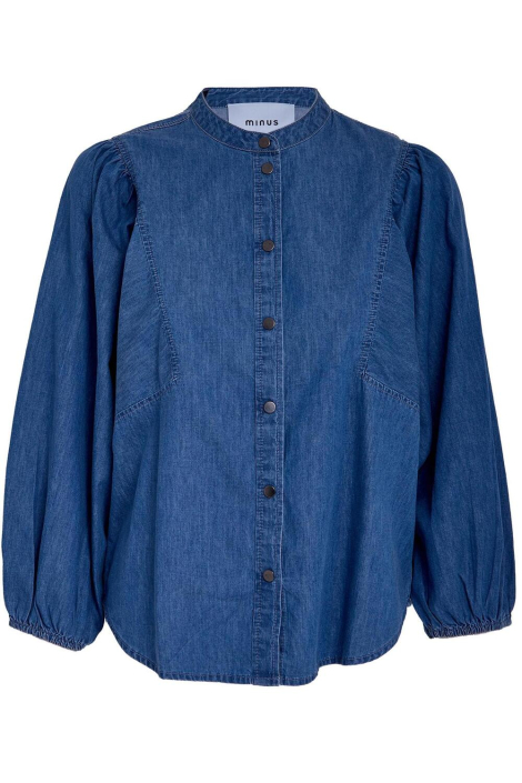Minus blauwe dames blouse