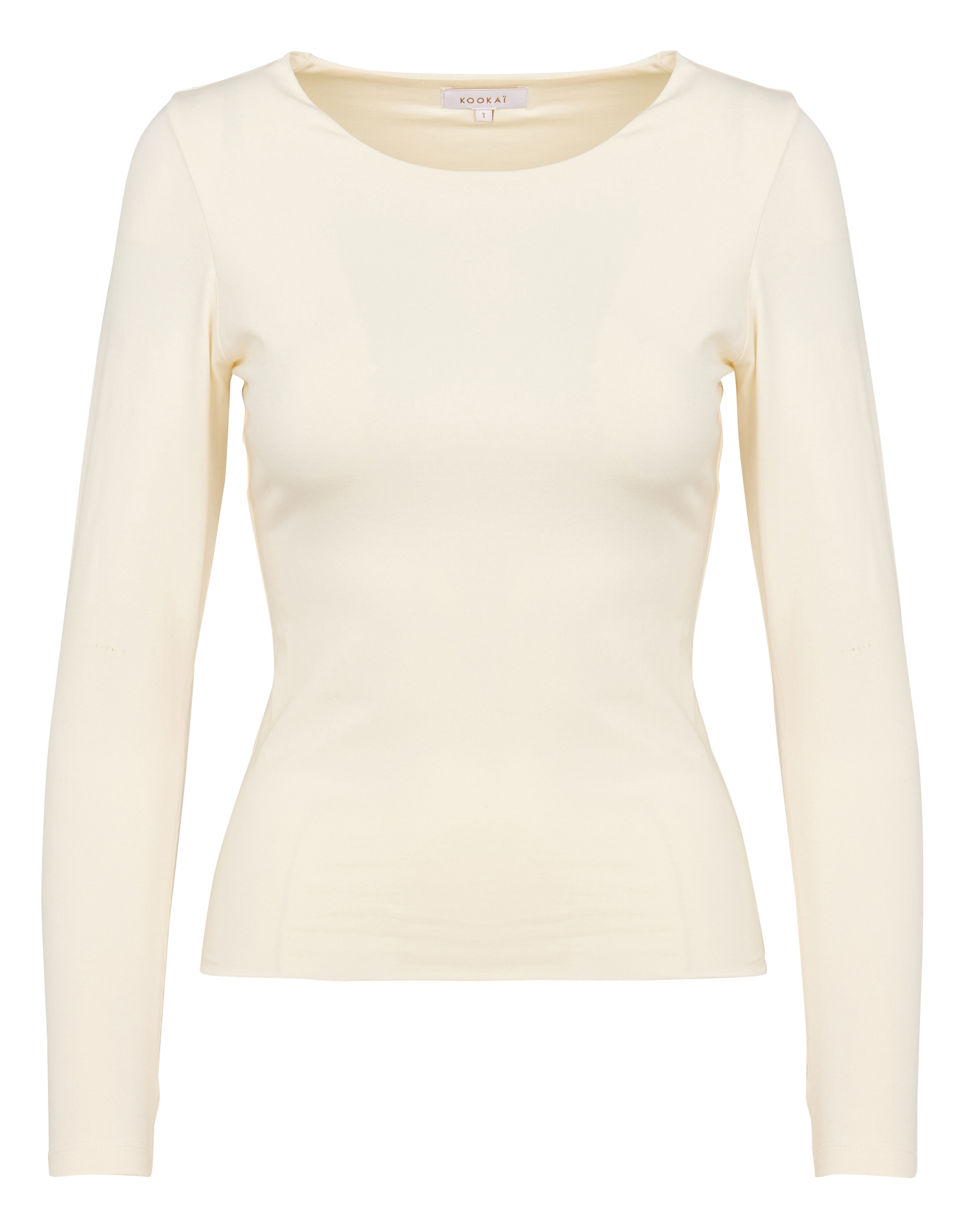 CURT - Tee-shirt cintré col rond en coton stretch | Blanc
