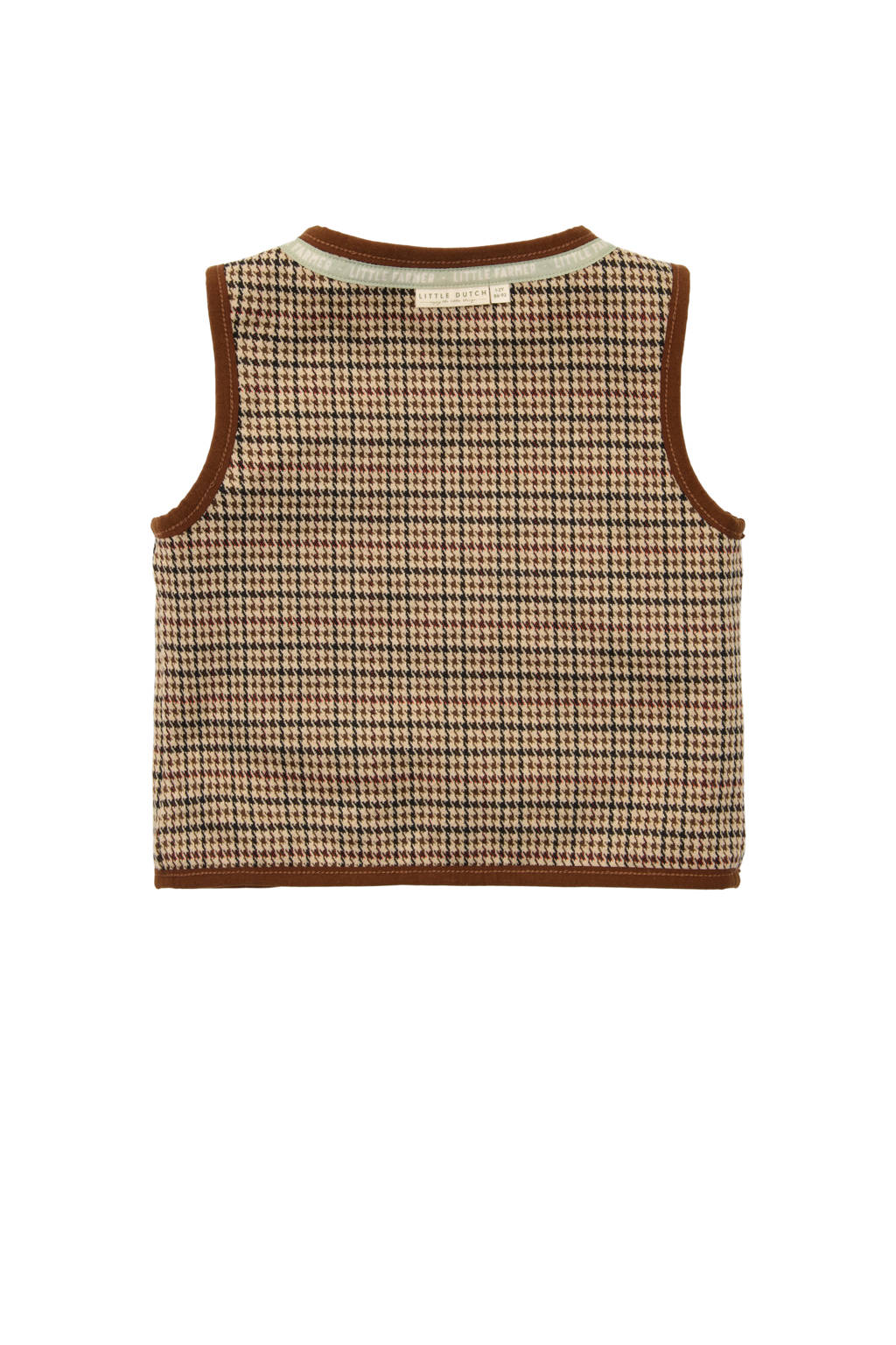 Little Dutch reversible gilet met teddy bruin/beige