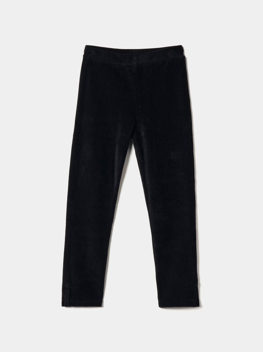 Leggings de veludo canelado