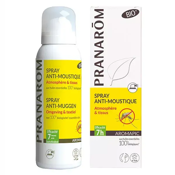 Spray repelente de mosquitos orgânico Pranarom Aromapic para ar e tecidos 150ml