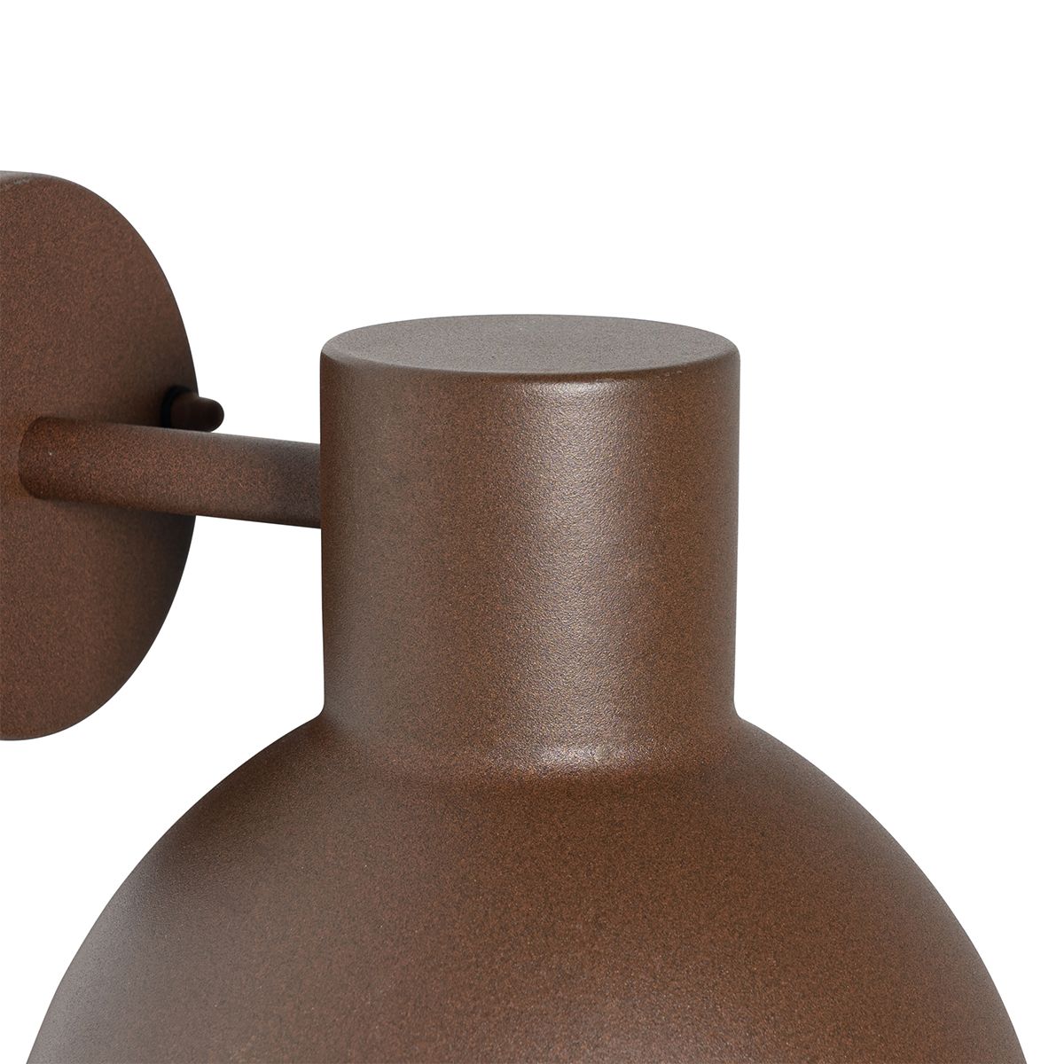 Industriële buitenwandlamp roestbruin rond IP44 - Natas