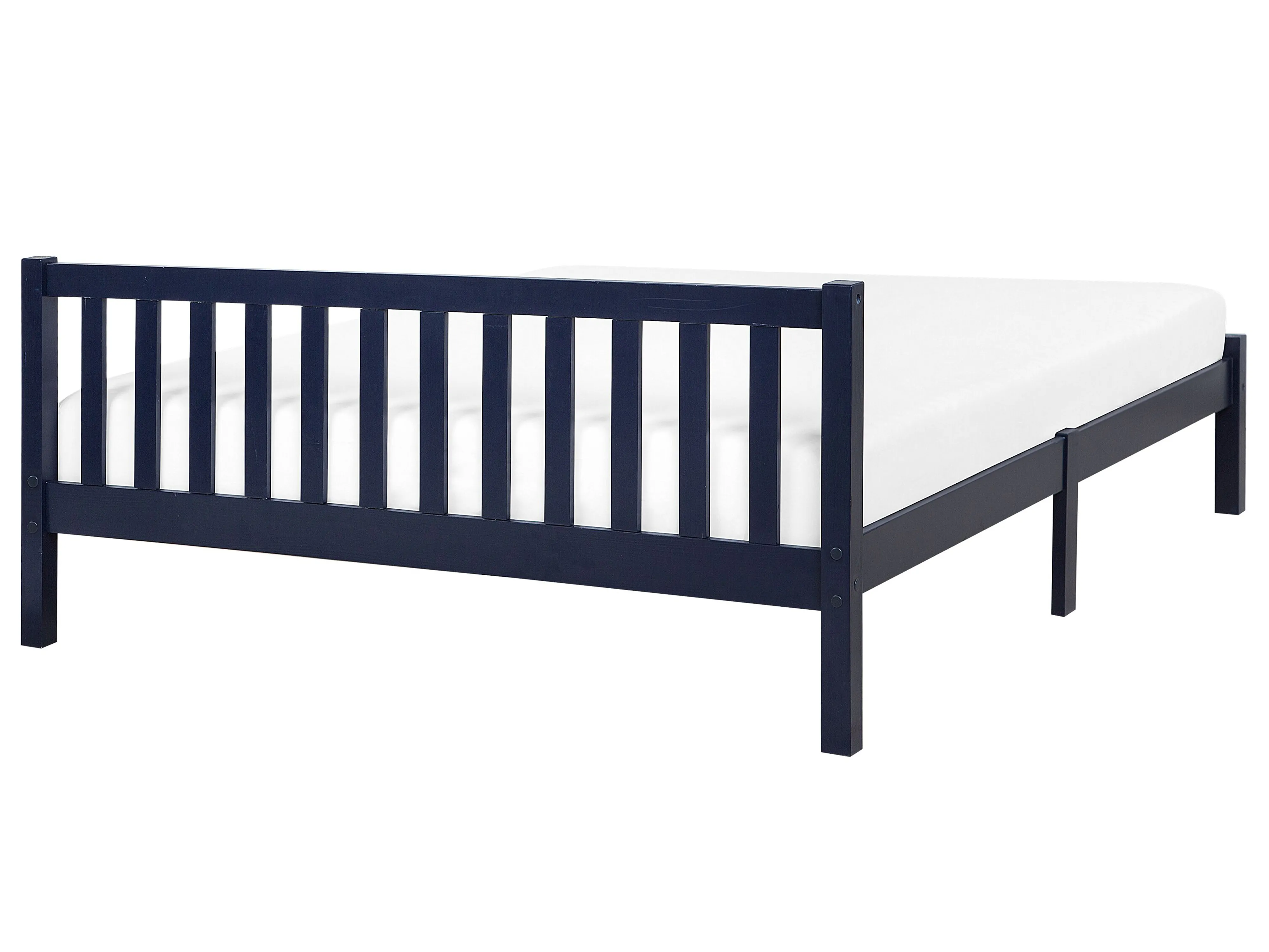 Bed Dennenhout FLORAC 140 x 200 cm Marineblauw