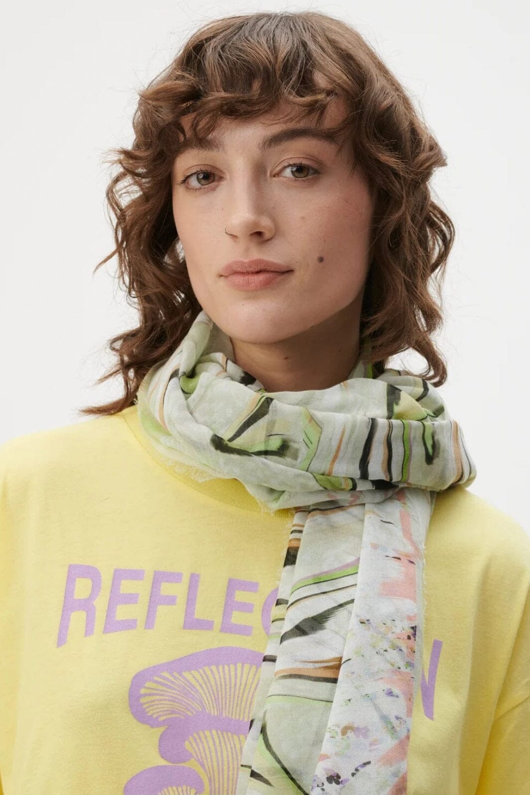 Lala Berlin Scarf Avena soft marble wave green