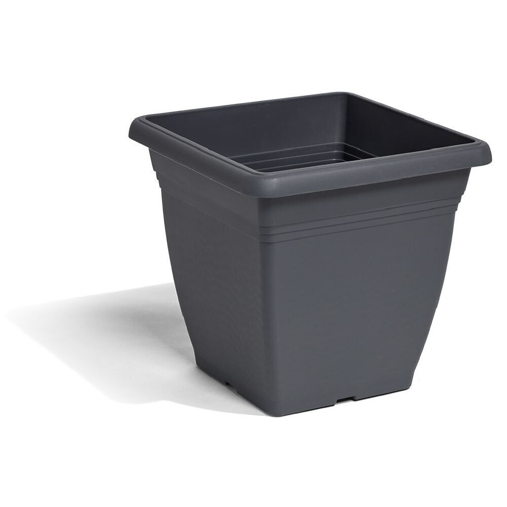 Pot carré plastique gris anthracite 60x60xH56cm