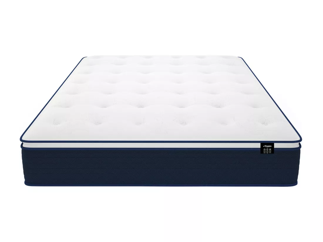 Matelas 160 x 200 cm ressorts ensachés et surmatelas intégré ép.24cm - ALTIER de YSMÉE