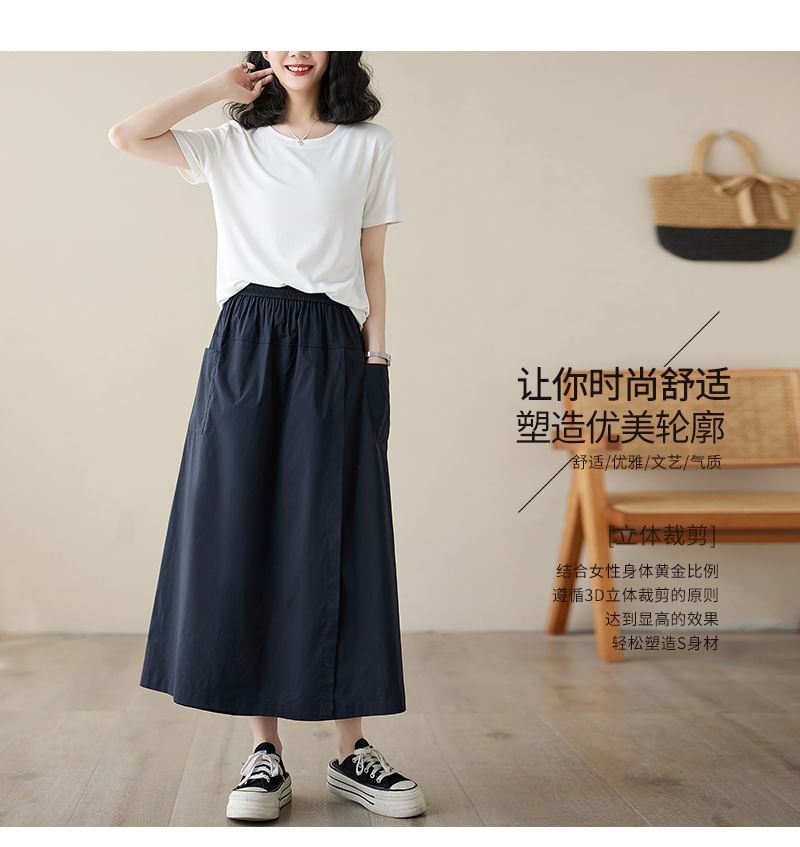 Taragon - Effen rok met hoge taille