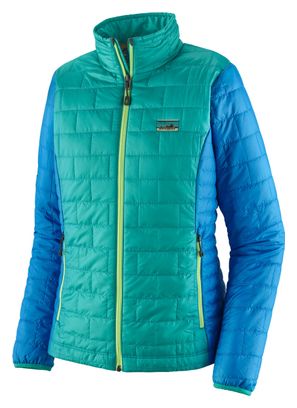 Doudoune Femme Patagonia Nano Puff Bleu/Vert