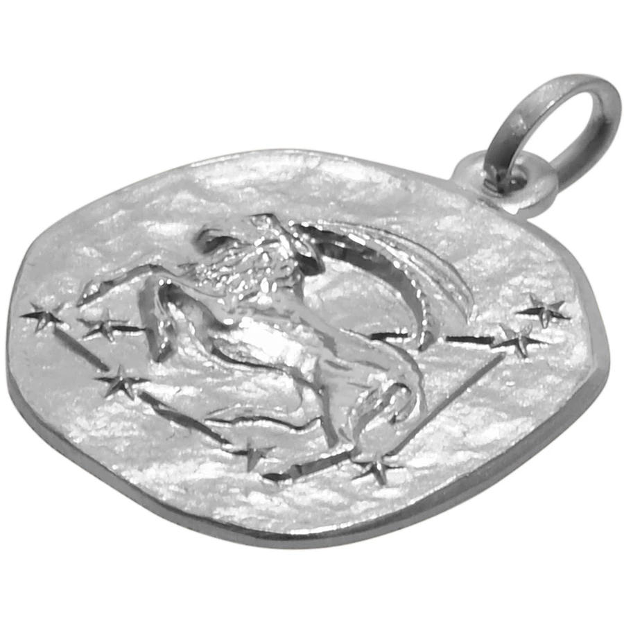 trendor Kinder Sternzeichen Steinbock Weißgold 333 Anhänger + Kette silver