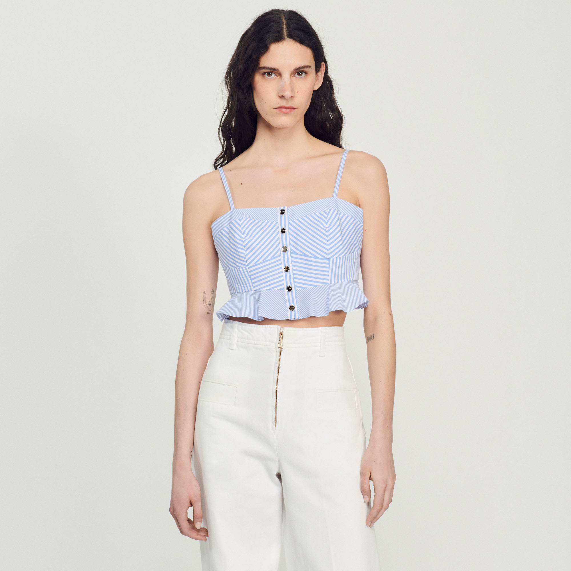 Top bustier á rayures