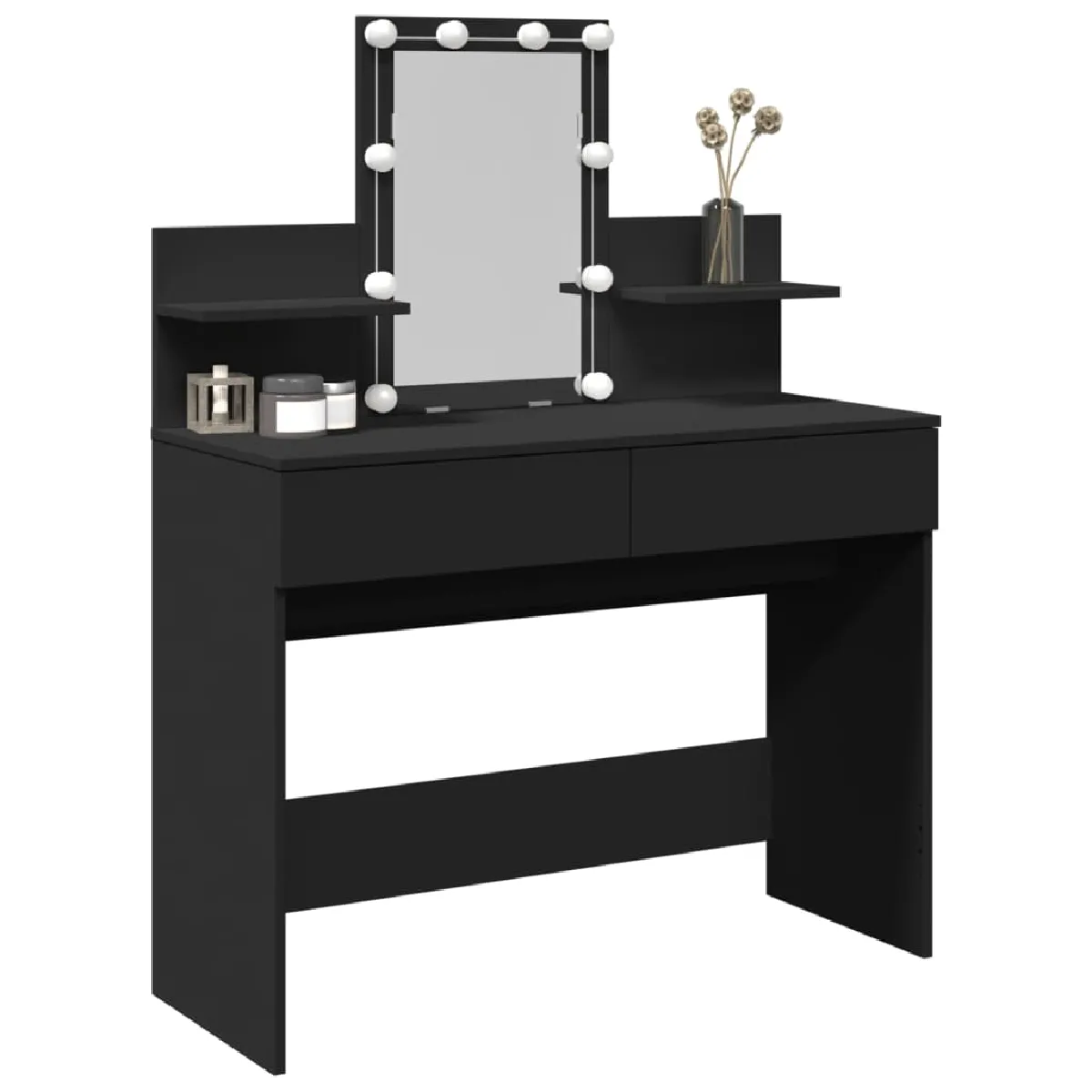 vidaXL Coiffeuse avec LED - Noir
