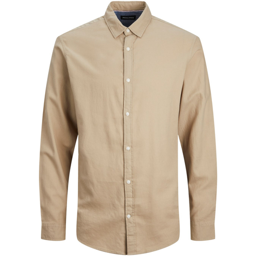 Jack & Jones - 12181602 JJEGINGHAM TWILL SHIRT CROCKERY Beige