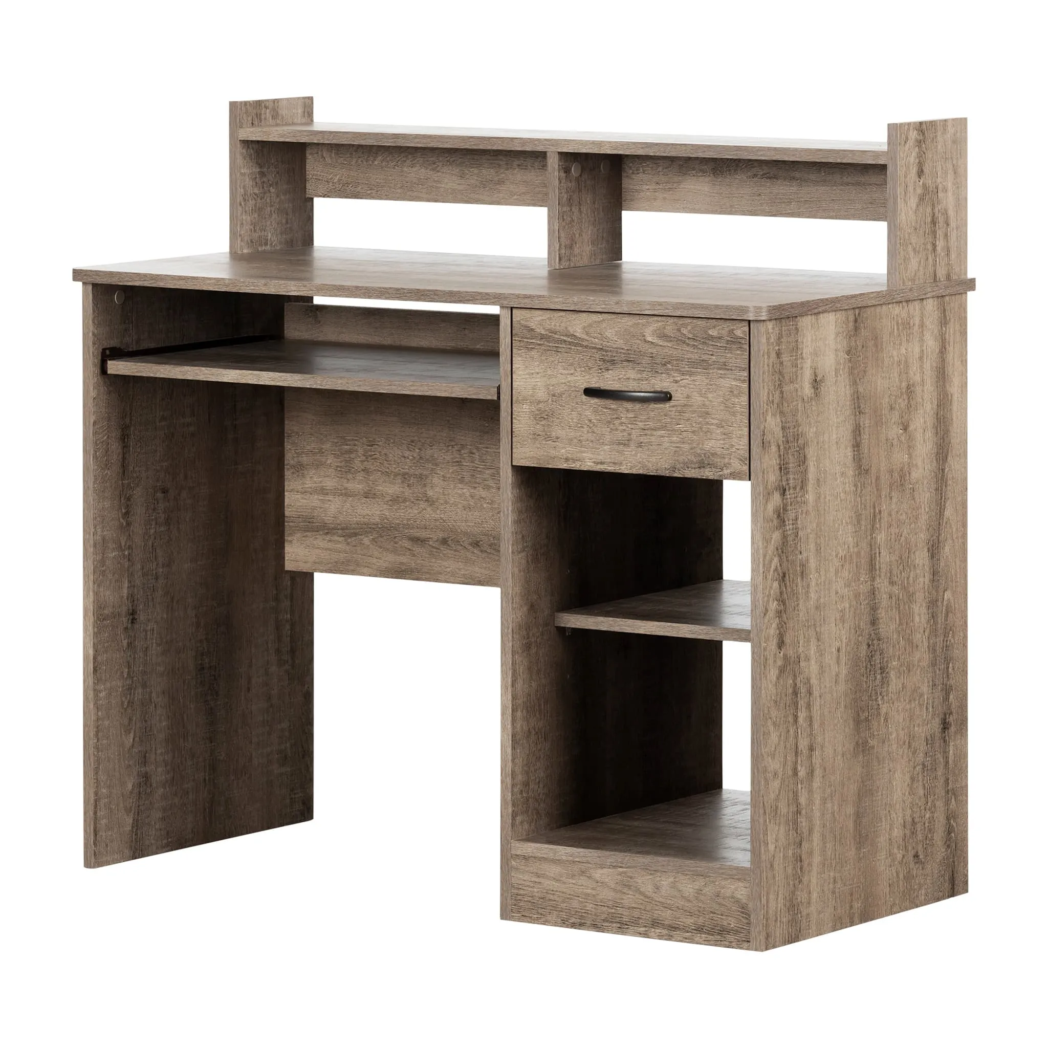 South Shore Table de Travail avec Rangement - Axess Chêne Vieilli