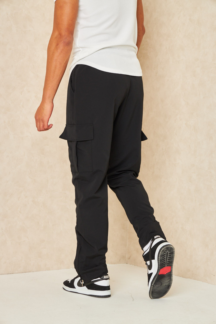 Pantalon de jogging noir zippé aux chevilles