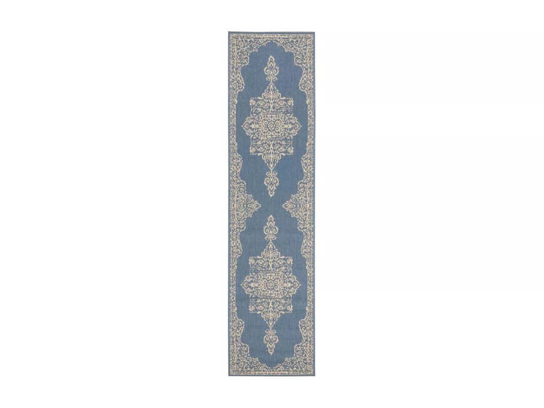 Tapis Cream & Blue 61 X 244 cm - Tropea