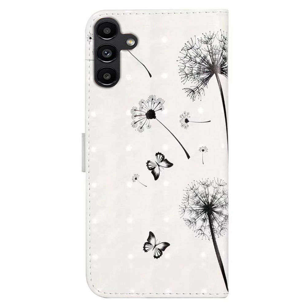 Samsung Galaxy S24 FE Leder Tasche mit Kartenfächern - Pusteblumen