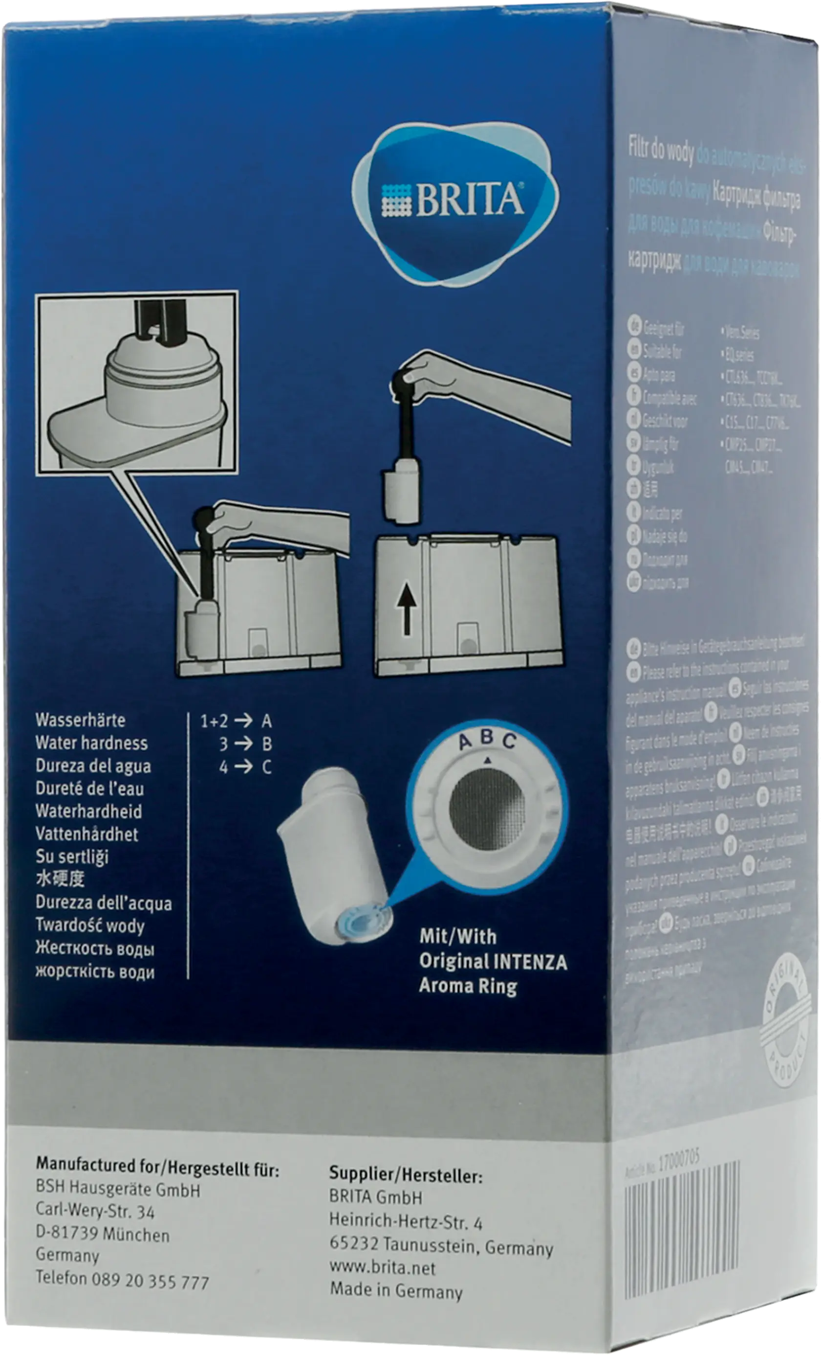 Water Filter TCZ7003 / TZ70003 Brita Intenza 17008835