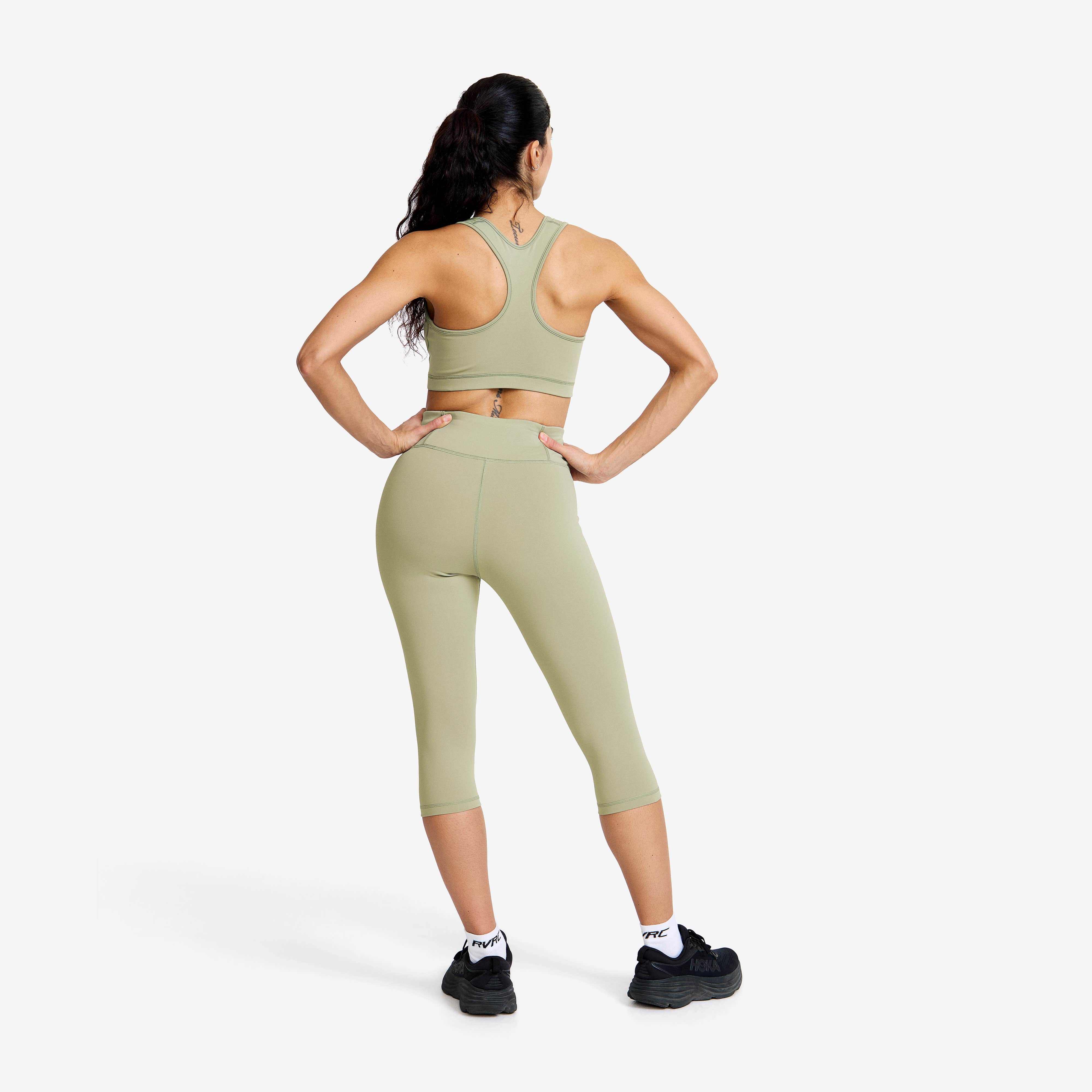 Flow High-waisted Capri Leggings Dame Shadow