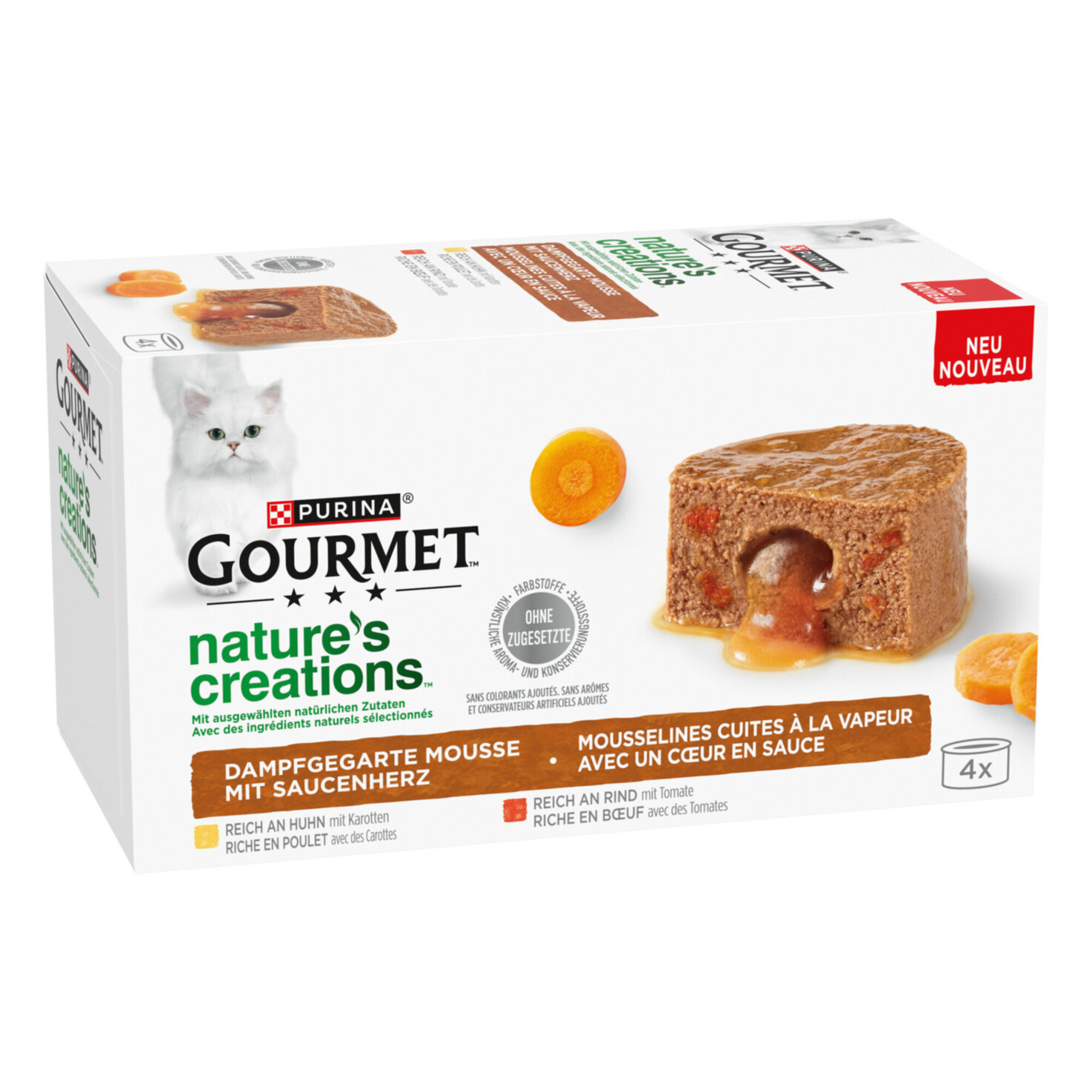 Gourmet Nature's Creation Katzenfutter Huhn 4x85g