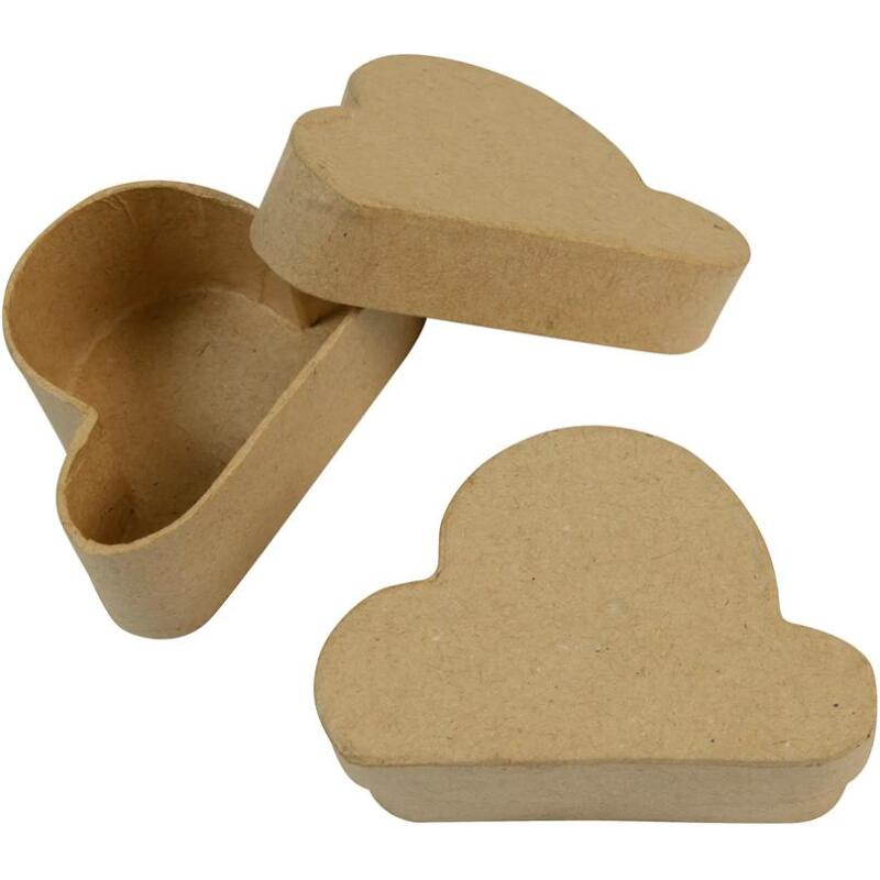 Set de 10 petites boites nuages 6x6x3cm - Kraft