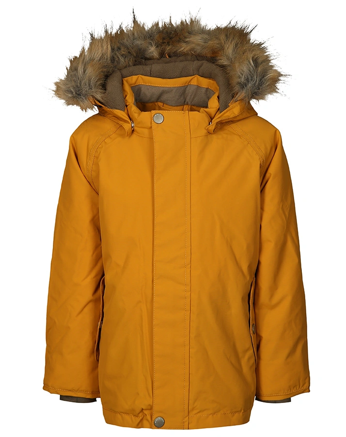 Funktions-Winterjacke MATWALLY FAUX FUR mit Kunstfellbesatz in curry