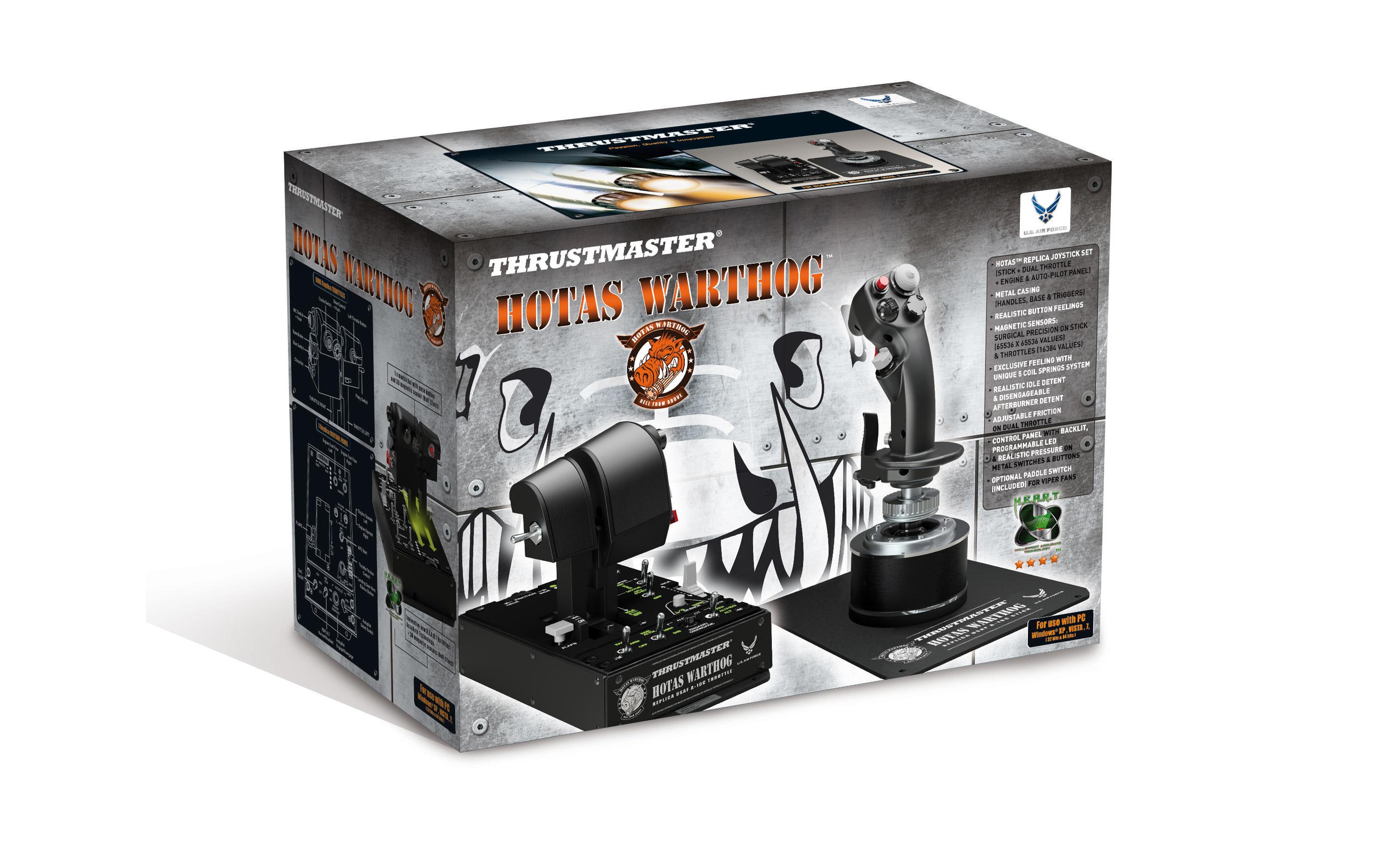 Joystick Hotas Warthog Flight Stick + Dual Throttle<br>U.S. Air Force A-10C HOTAS Replika Joystick-Pack