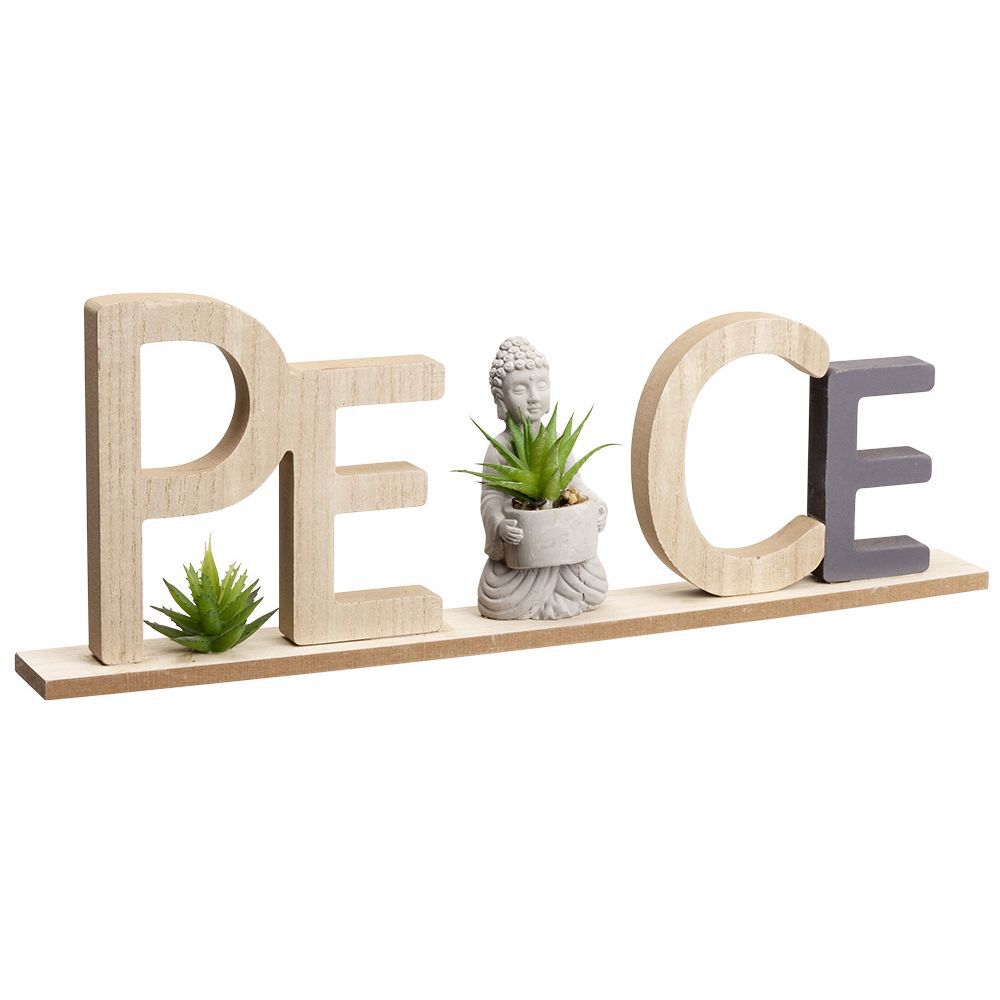 Mot à poser Home ou Peace décor Bouddha