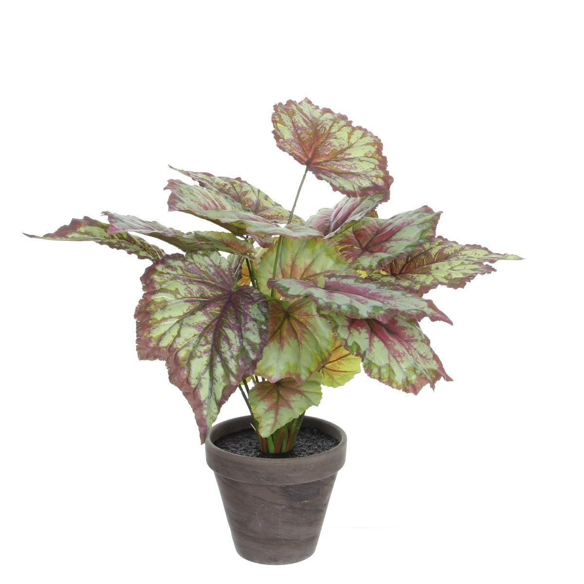 Mica decorations - bégonia artificielle rouge en pot h40