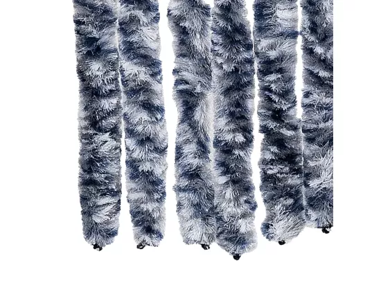 Rideau anti-mouches bleu et blanc 100x230 cm chenille