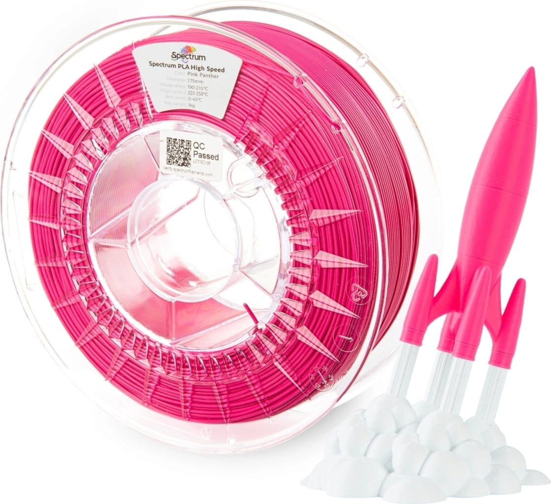 Spectrum  Premium PLA High Speed Pink Panther, 1,75 mm / 1000 g    PLA Material speziell für den Hochgeschwindigkeitsdruck