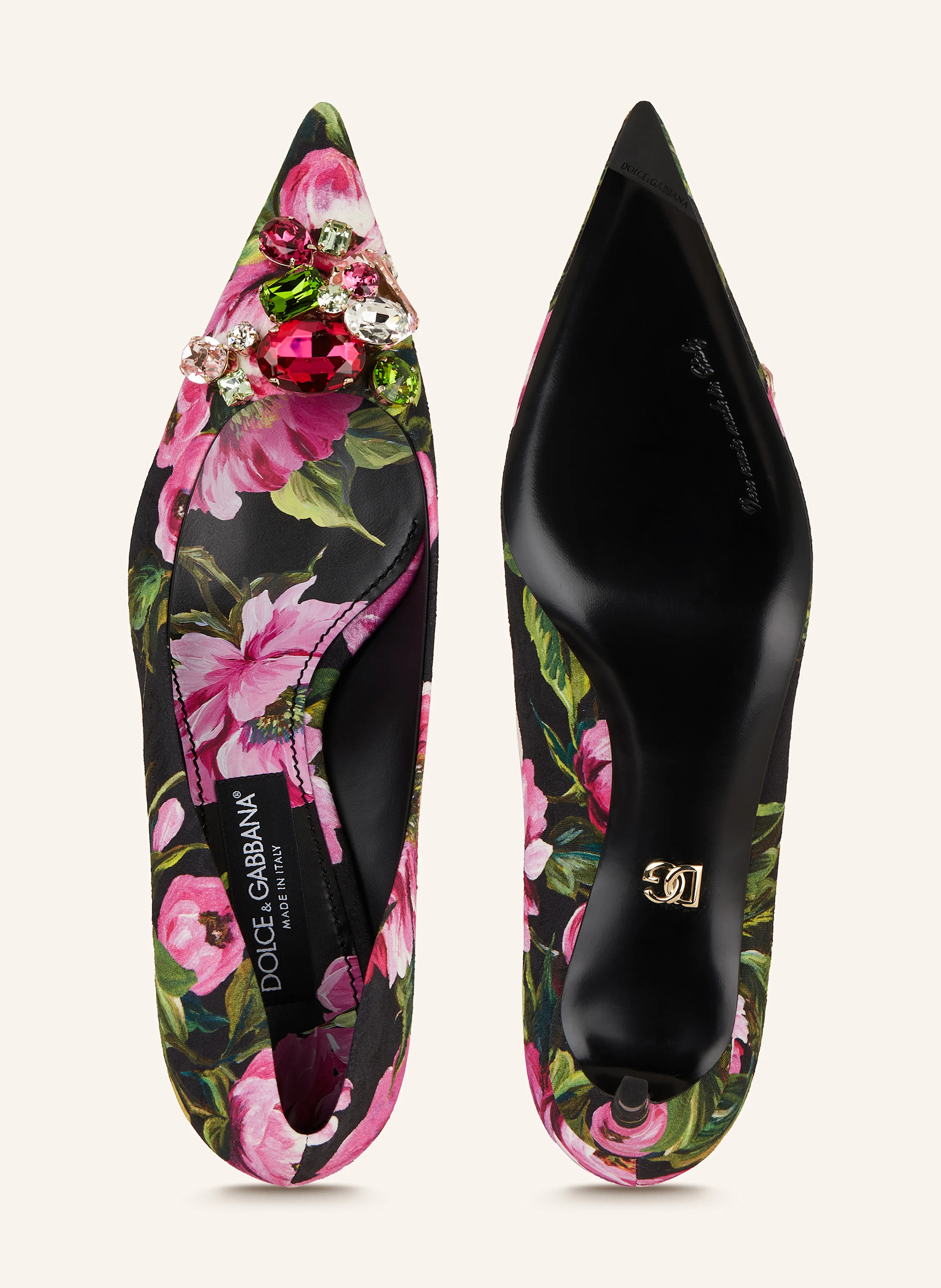 DOLCE & GABBANA Pumps mit Schmucksteinen