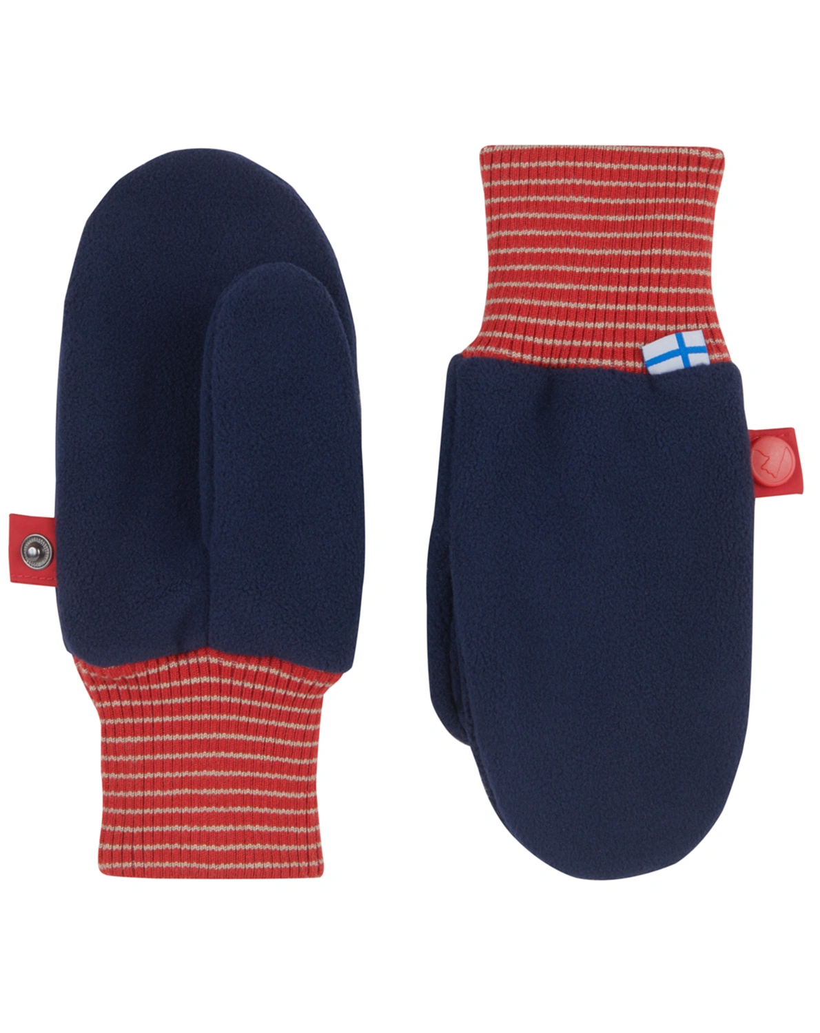 Fleece-Fäustlinge PUPUJUSSI in navy/red