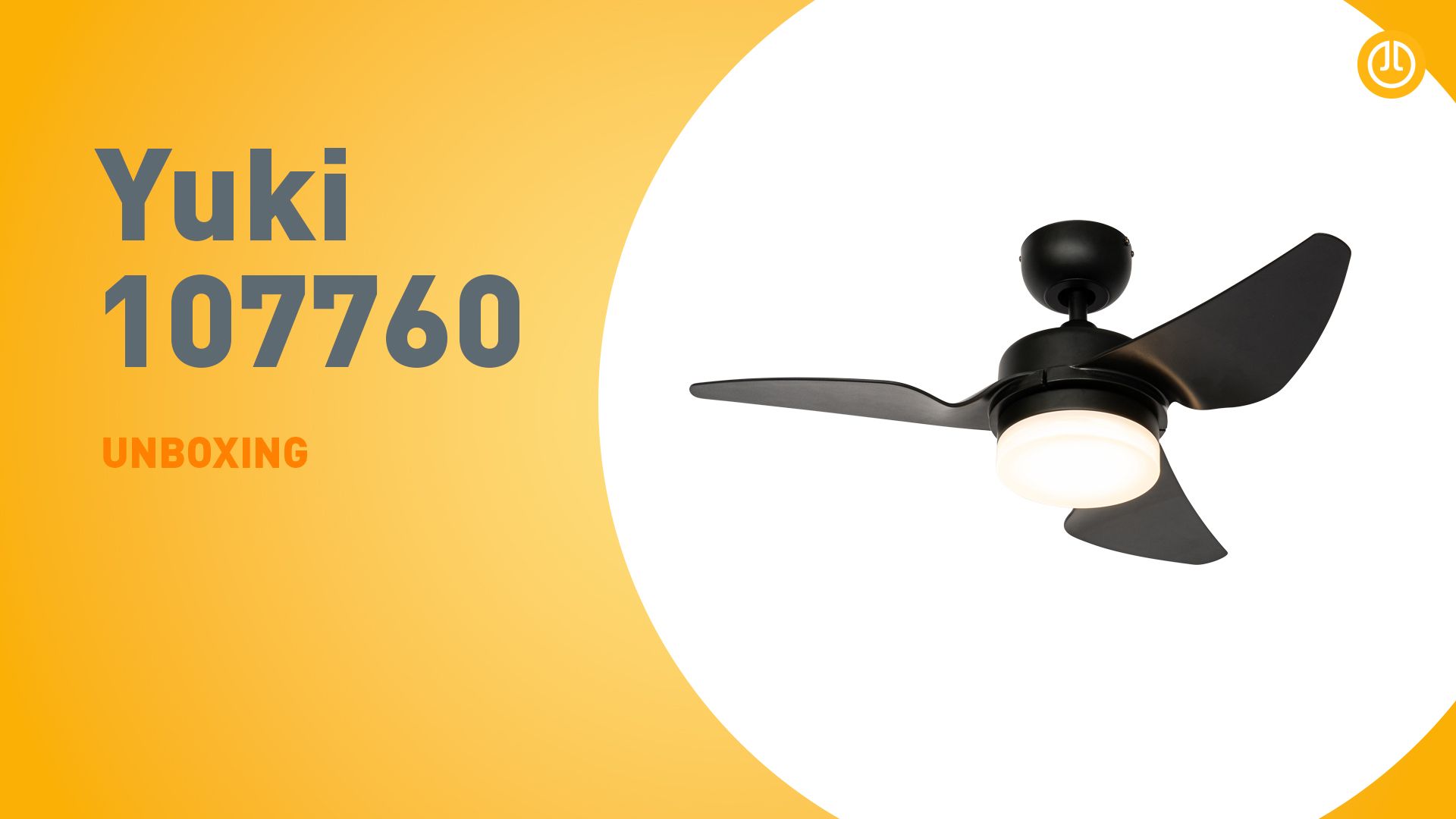 Plafondventilator zwart 86.7cm incl. LED dimbaar met afstandsbediening - Yuki