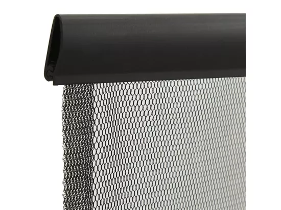 Moustiquaire avec rideau en maille noir 100x220 cm polyester