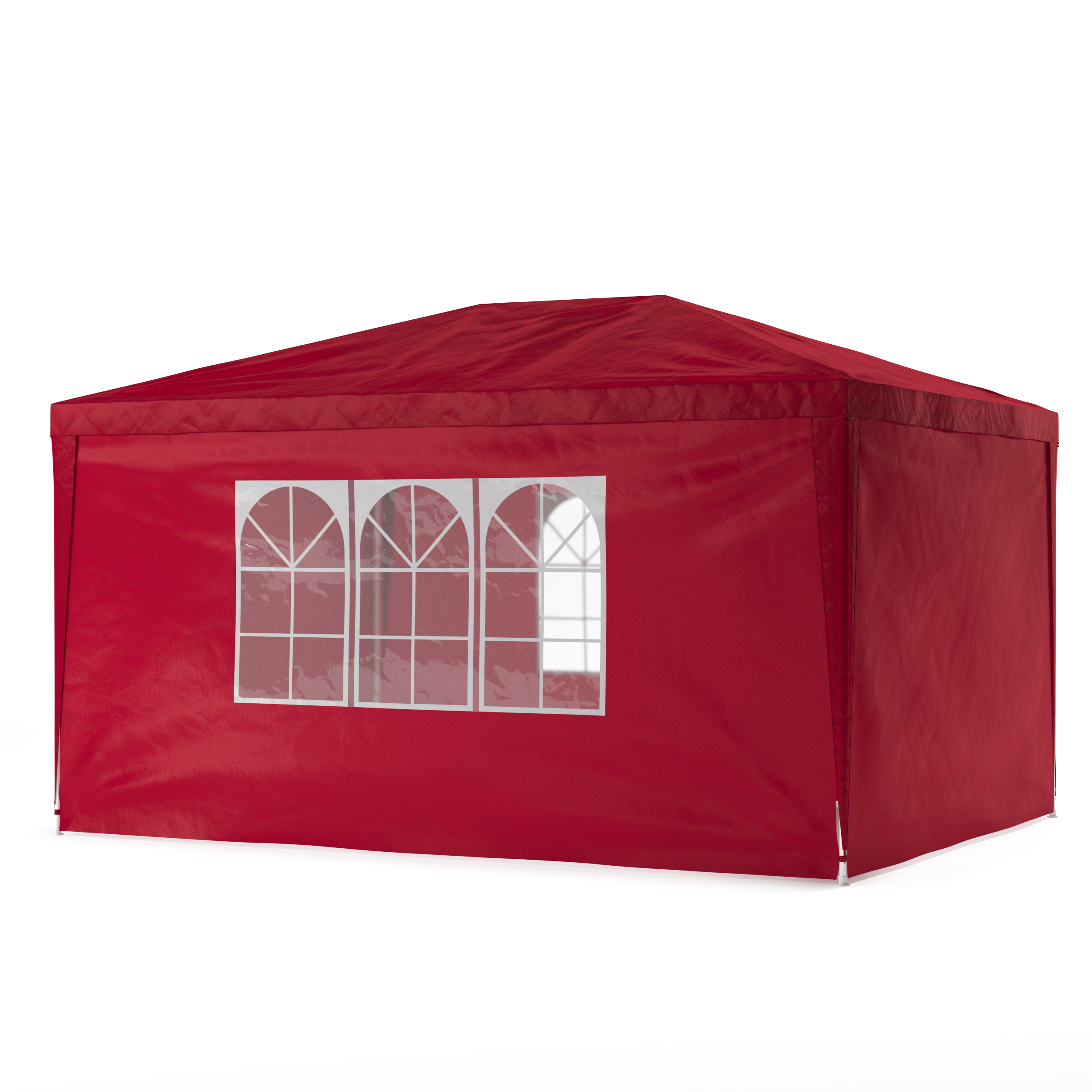 Pavillon NELLE 4 x 3 m rot inkl. 4 Seitenwände