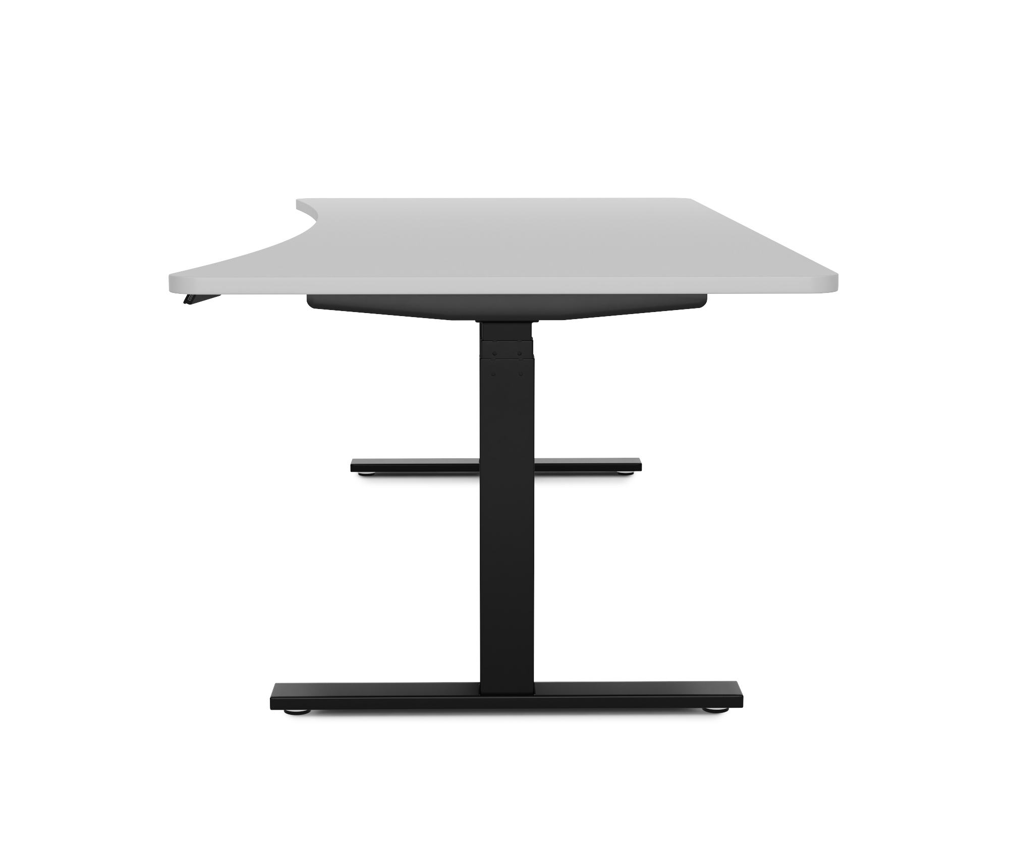 Stehpult elektrisch PREMIUM grau/schwarz 200 x 92 cm