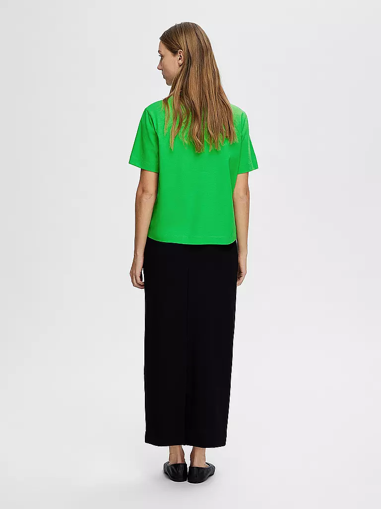 SELECTED FEMME T-Shirt Boxy Fit SLFESSENTIAL grün