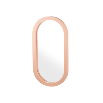 Spiegel met houten frame perzik 26,5x50x2,5cm