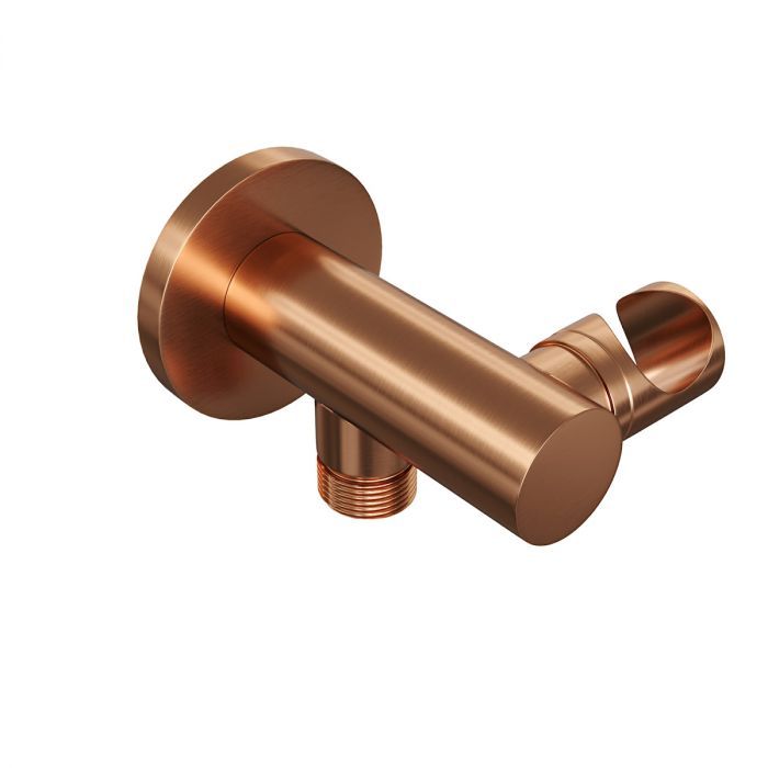 Brauer Copper Edition iinbouw badkraan met badvulcombinatie en staafhanddouche koper geborsteld PVD