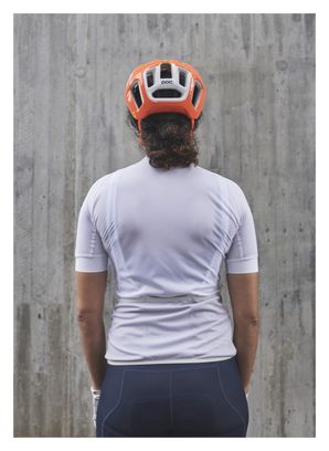 Maillot Manches Courtes Femme Poc Essential Road Logo Blanc/Gris Clair